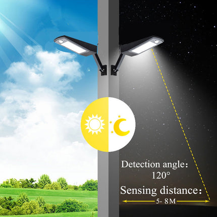6.8W Solar Motion Sensor LED Solar Light, 48 LEDs SMD 2835 900 LM with 5V 3.2W Solar Panel(Black)