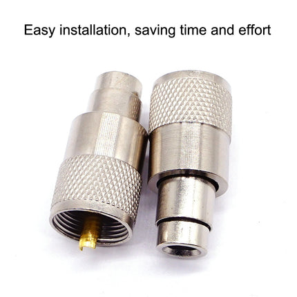 UHF Male PL259 Connector RG8 / RG58 Cable Lug Antenna Connector,
