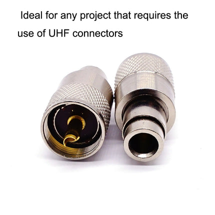 UHF Male PL259 Connector RG8 / RG58 Cable Lug Antenna Connector,