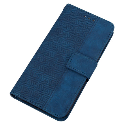 For Nokia C21 Plus Geometric Embossed Leather Phone Case(Blue)