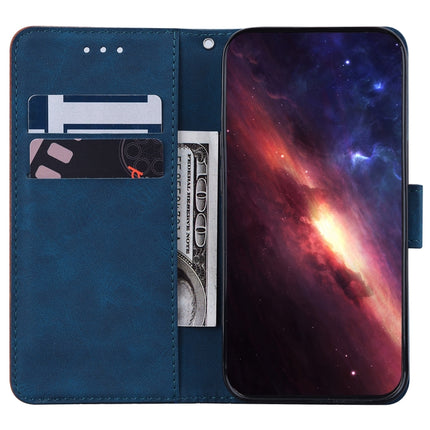 For Nokia C21 Plus Geometric Embossed Leather Phone Case(Blue)