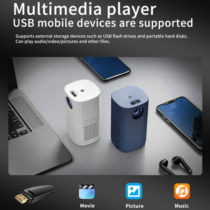 T1 480x360 800 Lumens Portable Mini LED Projector, specifications: AU Plug(Blue)