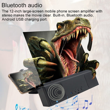 L2 12.0 Inch Universal Foldable Mobile Phone Screen Magnifier with Bluetooth Speaker