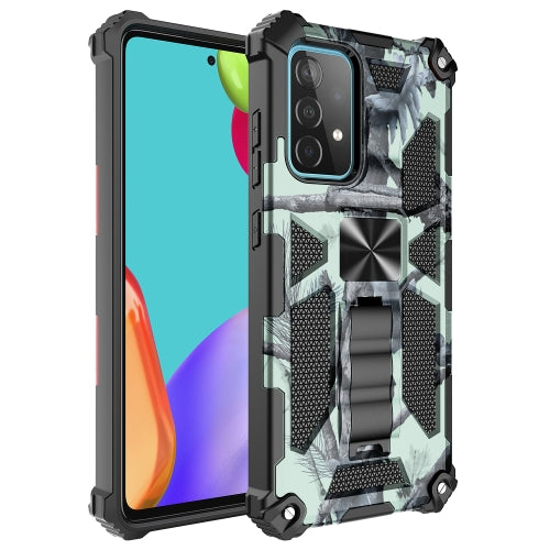 For Samsung Galaxy A71 5G Camouflage Armor Shockproof TPU + PC Magnetic Case