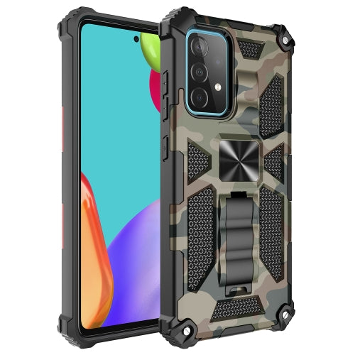 For Samsung Galaxy A71 5G Camouflage Armor Shockproof TPU + PC Magnetic Case