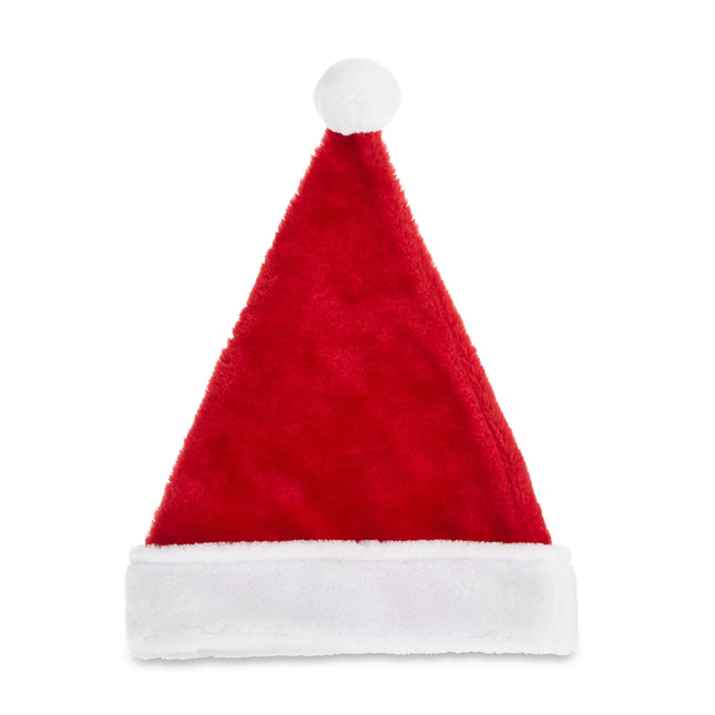 Classic Red & White Plush Santa Hat, Child One Size, by Holiday Time
