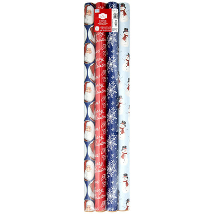 Gift Wrap Multi-Color, 30 in Wide, 30 sq ft Fsc, by Holiday Time