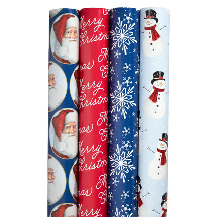 Gift Wrap Multi-Color, 30 in Wide, 30 sq ft Fsc, by Holiday Time