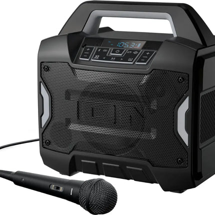 ION Audio - Sport Boom 60W Portable Bluetooth Battery Powered All-Weather Speaker - Black