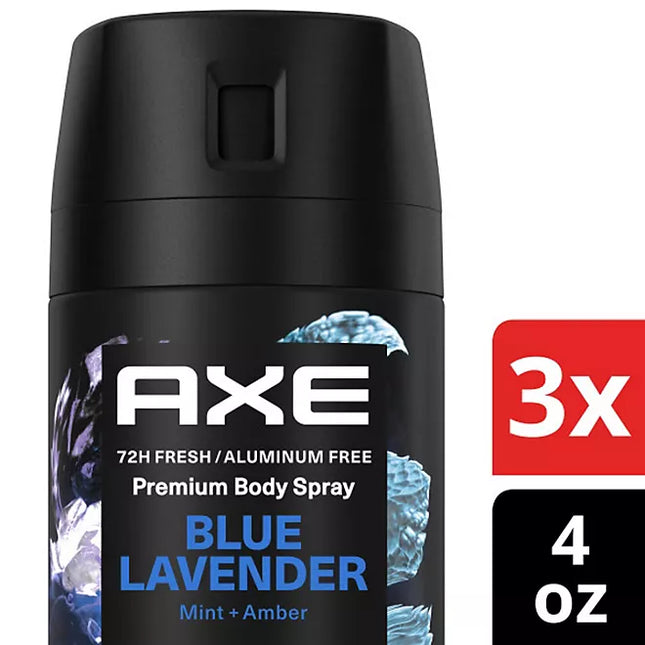 AXE Fine Fragrance Premium Deodorant Body Spray for Men, Blue Lavender