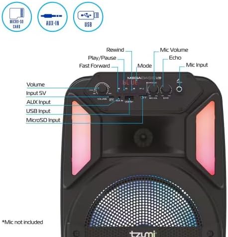 Tzumi Megabass Jobsite Speaker V3