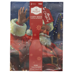 9.875 in Classic Santa Claus Christmas Gift Bag, Glitter (Believe), by Holiday Time