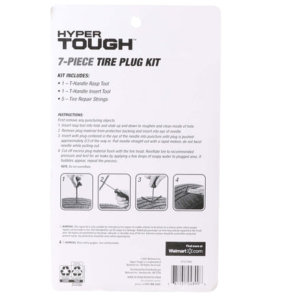 Hyper Tough 7 Piece Tire Repair & Maintenance Tool Kit, Model ST121700S