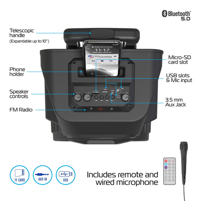 Tzumi Megabass LED Jobsite Speaker