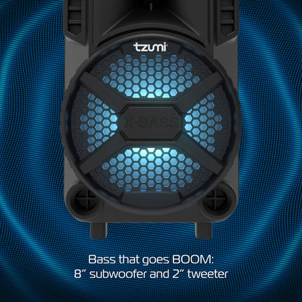 Tzumi Megabass LED Jobsite Speaker