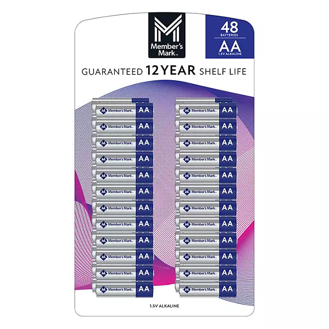 Member's Mark Alkaline AA Batteries 48 Pack