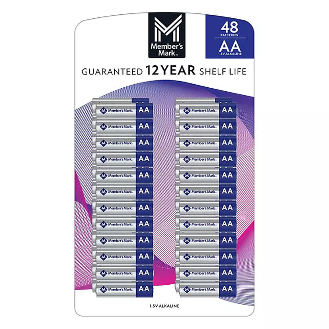 Member's Mark Alkaline AA Batteries 48 Pack