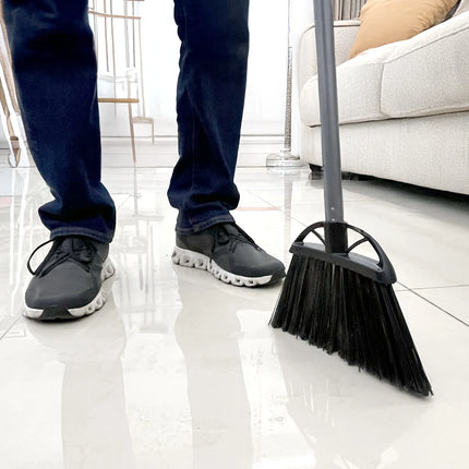 Reynera Household 9.5'' wide, Angle-cut Poly-bristle Upright Sweep Broom, 1ct