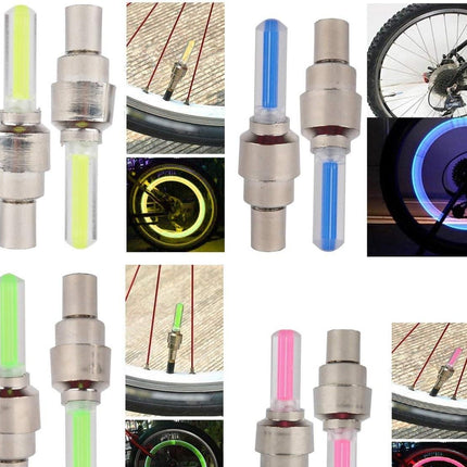 BlueSunshine of Led Flash Tyre Wheel Valve Cap Light for Car Bike BicycleMotorbicycle Wheel Light Tire (Red, Yellow, Blue, Green, Colorful)