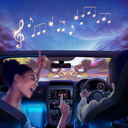 Govee Car LED Lights, Smart Interior Lights with App Control, RGB Inside Car Lights with DIY Mode and Music Mode, 2 Lines Design for Cars with Car Charger, DC 12V
