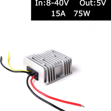 DC 12V/24V/36V to DC 5V (Accept DC 8-40V Inputs) Truck Car Step Down Power Adapter Converter Reducer Regulator for Auto Electronics Vehicle Boat Solar System - 10A 50W