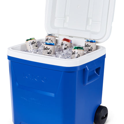 Igloo 60 QT Laguna Ice Chest Cooler with Wheels, Blue