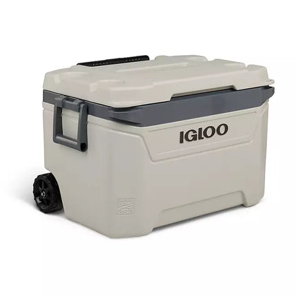 Igloo 60-Quart Sunset Roller Cooler, Gray and White