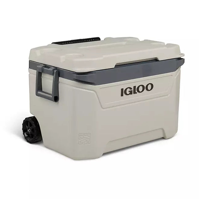 Igloo 60-Quart Sunset Roller Cooler, Gray and White
