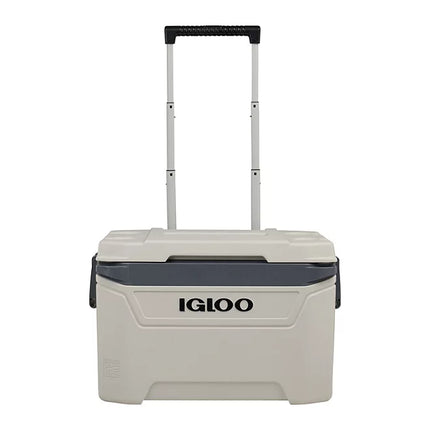 Igloo 60-Quart Sunset Roller Cooler, Gray and White
