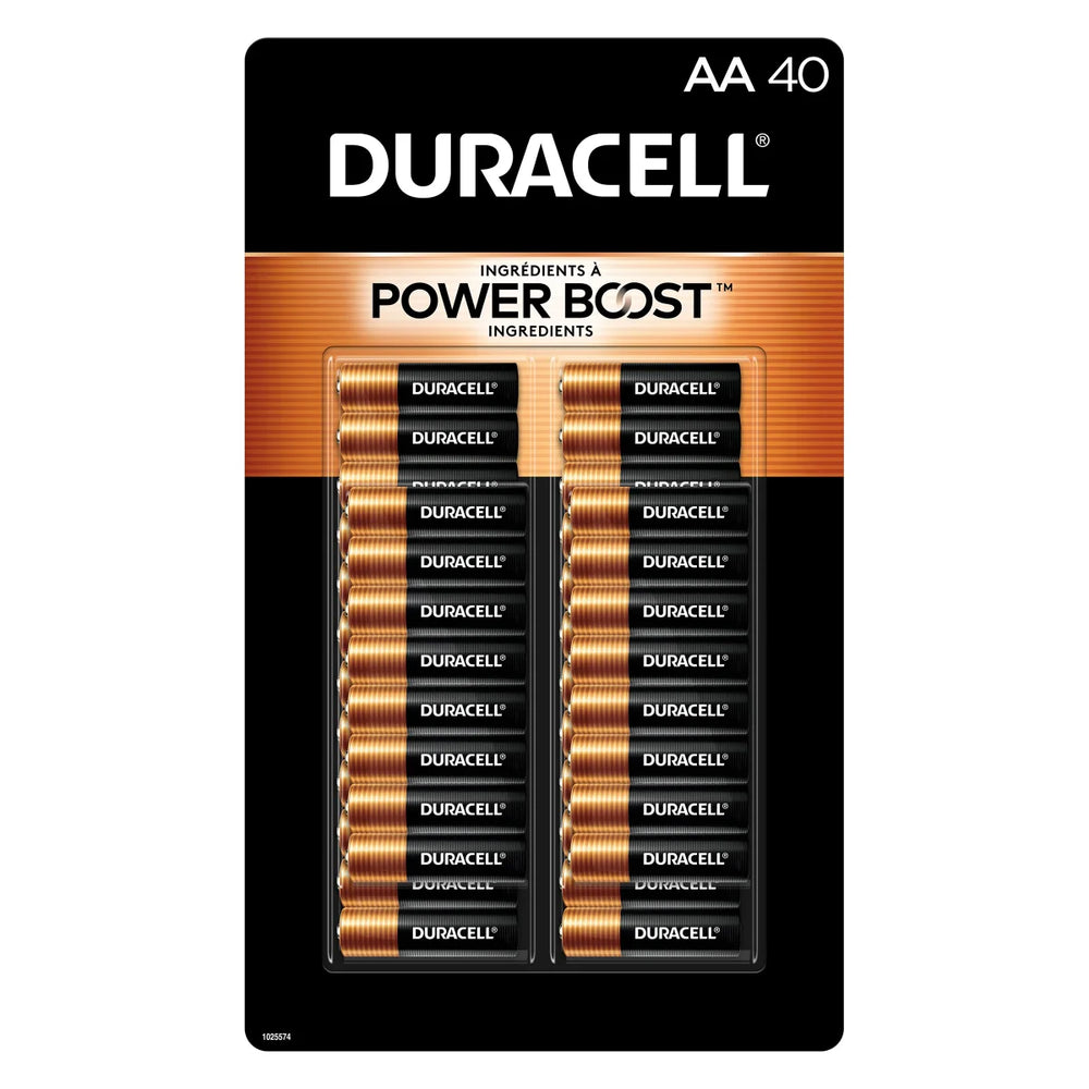 Duracell Coppertop Alkaline AA Batteries, 40- count
