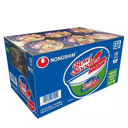 Nongshim Spicy Kimchi Ramen Noodle Soup Bowl