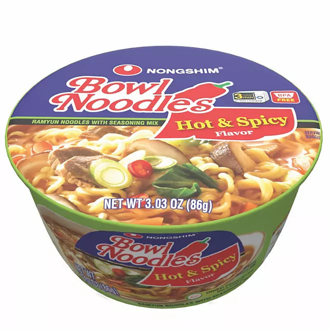 Nongshim Spicy Kimchi Ramen Noodle Soup Bowl
