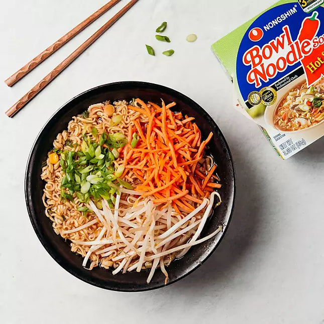 Nongshim Spicy Kimchi Ramen Noodle Soup Bowl