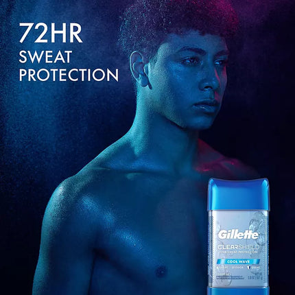 Gillette Cool Wave Clear Gel Men's Antiperspirant and Deodorant