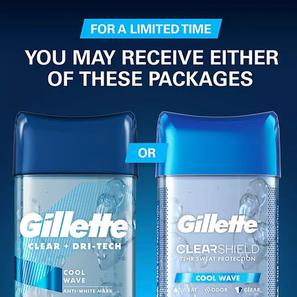 Gillette Cool Wave Clear Gel Men's Antiperspirant and Deodorant