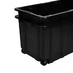 HDX 70 Gal. Tough Storage Tote with Wheels in Black with Yellow Lid