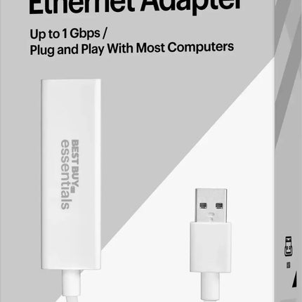 Best Buy essentials� - USB to Ethernet Adapter - White