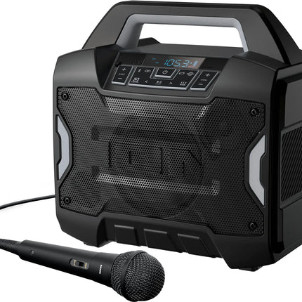 ION Audio - Sport Boom All-Weather Rechargeable Speaker with Microphone - Black