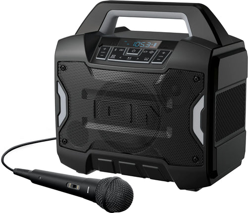 ION Audio - Sport Boom All-Weather Rechargeable Speaker with Microphone - Black