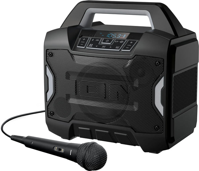 ION Audio - Sport Boom All-Weather Rechargeable Speaker with Microphone - Black