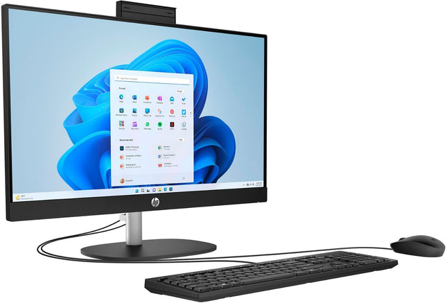 HP - 23.8" Full HD All-in-One - AMD Ryzen 3 - 8GB Memory - 512GB SSD- Jet Black