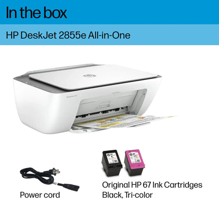 HP - DeskJet 2734e Wireless All-In-One Inkjet Printer with 3 months ofInstant Ink  - White