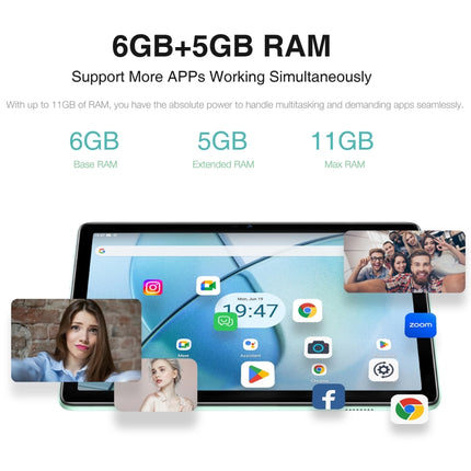 DOOGEE T10S Tablet PC, 10.1 inch, 6GB+128GB, Android 13 Spreadtrum T606 (Green)