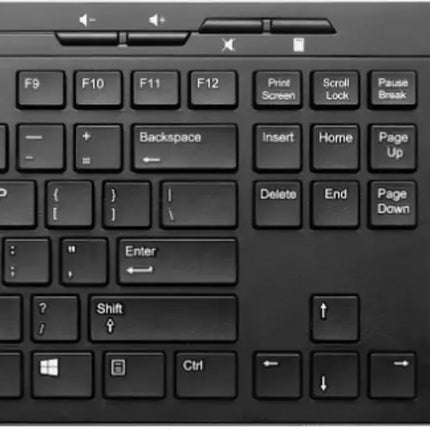 Best Buy essentials™ - Full-size Wireless Membrane Keyboard and Mouse Bundle with USB Reciever - Black