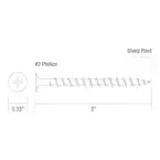 Grip-Rite Grip Rite #6 x 2 in. Philips Bugle-Head Coarse Thread Sharp Point Drywall Screws (1 lb./Pack