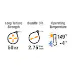 HDX 11 in. UV Resist Zip Ties, Black (20-Pack)
