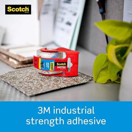 Scotch Heavy Duty Shipping Packaging Tape Dispenser, 1.88" x 27.7 yd,