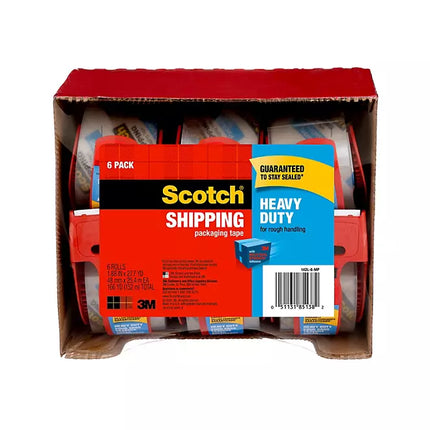 Scotch Heavy Duty Shipping Packaging Tape Dispenser, 1.88" x 27.7 yd,