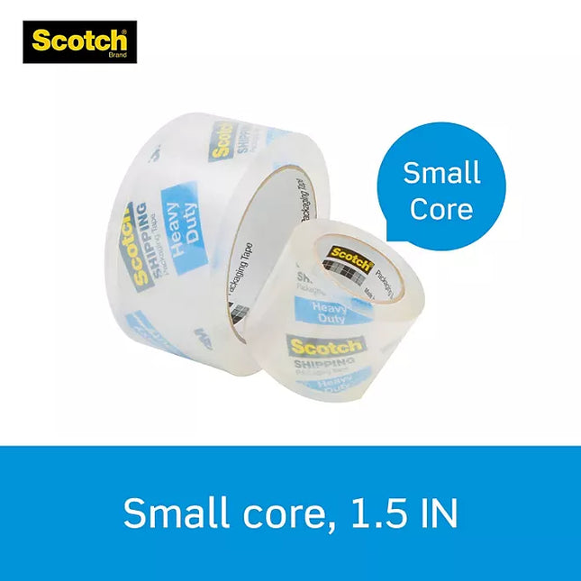 Scotch Heavy Duty Shipping Packaging Tape Dispenser, 1.88" x 27.7 yd,