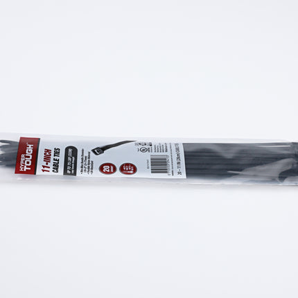 Hyper Tough 11inch Cable Tie Uv Black 20Pc